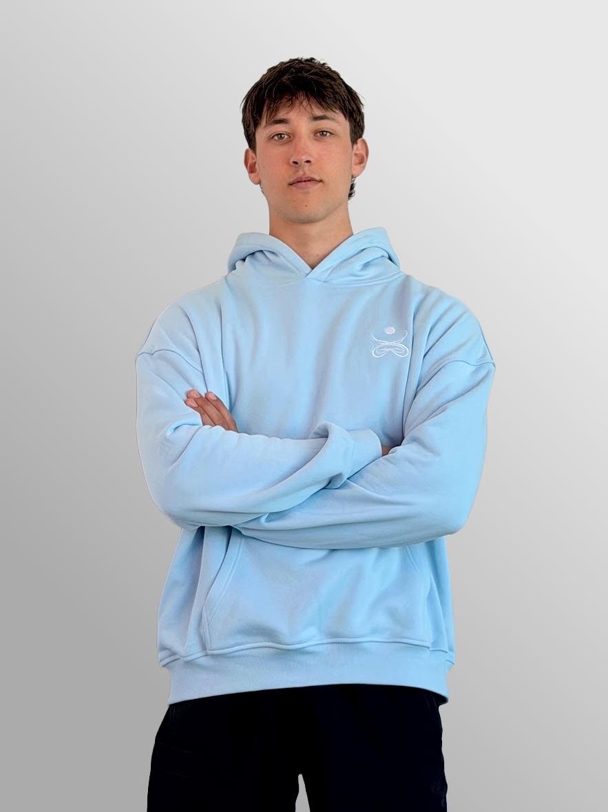 Core O.G. Oversized Hoodie in Alpine Sky, front view